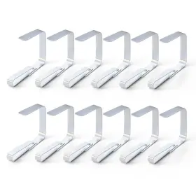 Protensils 754436634819 12 Pcs Picnic Tablecloth Clips For Outdoor Tables - Stainless Steel Table Clo