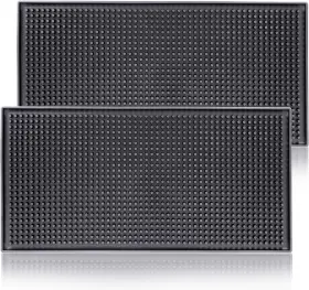 Protensils 754436634864 Rubber Bar Mats For Countertop By - 12 Inch X 6 Black