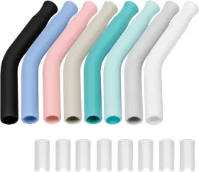 Prurex 313032669672 8pcs Silicone Straw Tips For Metal Straws And Other 0.31 Inch 8mm