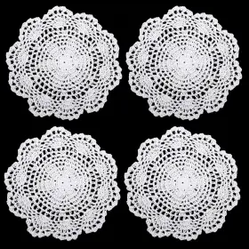 Vn9fkmq6c Psyqtsuary 657806 1 4 Pcs 8 Inch White Vintage Crochet Doilies Round Lace Doily