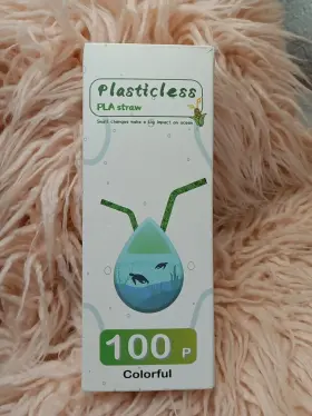 X002u31bwh Pthann 100 Count 100% Plant-based Compostable Pla Straws - Plasticless Biodegradable