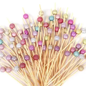 Pukavt 700713078692 Cocktail Picks 100 Counts Handmade Sticks Wooden Toothpicks P