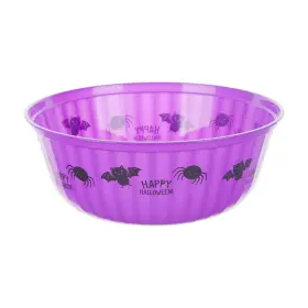 280-0879 Pumpkin Hollow 11 Inch Reusable Halloween Party Plastic Serving Bowl Tableware Pattern May Vary