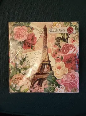 63447 Punch Studio Paper Luncheon Napkins 20 Count Ifel Tower Roses New Sealed