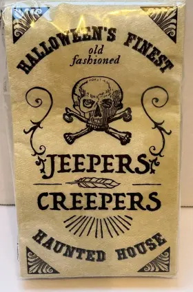 Punch Studio 802126218150 Jeepers Creepers Haunted House Skull Napkins - 32 Count Halloween S Finest