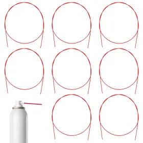 5164gypx8413 Qfwdfctrenz 8 Pcs Spray Can Nozzle Straws Long Straw Plastic Flexible Extension