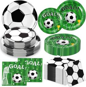 Qiyanpax 445053769758 72 Pcs Soccer Plates And Napkins Birthday Party Decorations Inc