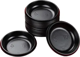 Qjf20220318 Qjfcare 100pcs Round Disposable Sauce Dishes Mini Dipping Dessert Black