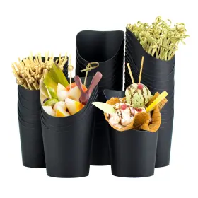 Yy977656 Qpey 50 Cups 100 Picks 14oz Black Charcuterie With 14 Ounces