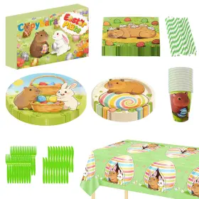 Qpgjpd 768556950674 141pcs Capybara Easter Paper Plates Capy Party Normal Size Colourful Qpgjpd 768556950674 141pcs Capybara Easter Paper Plates Capy Party Normal Size Colourful