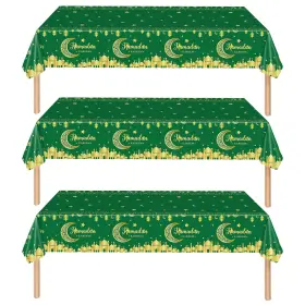 B0dshr7hf6 Qpout 3 Pack Ramadan Decorations Table Cloth Green And Gold