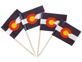 Qqsd 737311886862 Colorado Toothpick Flag Small Mini Cupcake Topper Flags 100 Pcs Qqsd 737311886862 Colorado Toothpick Flag Small Mini Cupcake Topper Flags 100 Pcs