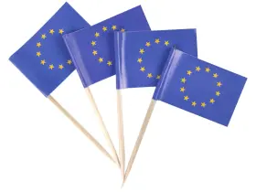 Qqsd 737311887234 100 Pcs European Union Eu Toothpick Flag Small Mini Cupcake Topper Decoration