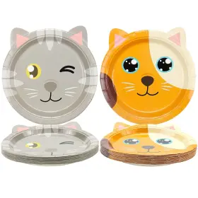 Quericky 676431642722 Cat Shaped Dinner Plates Birthday Party Disposable Themed T