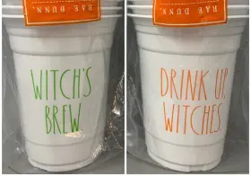 2432cs Rae Dunn 40 Halloween Plastic Party Cups Witchs Brew And Drink Up Witches 16 Oz