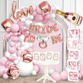 Rainmeadow 195893296743 198 Pc Pink Bridal Shower Decorations - Includes Balloon Arch &