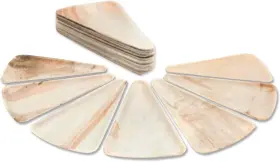Raj Unique Collection 744110204377 10 Inch X 6 Pizza Palm Leaf Plates Better Than Bamboo And Disposable Composta