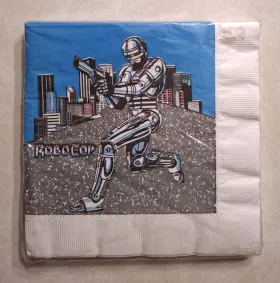 Reed 073525635507 Vintage Robocop Birthday Party Napkins 1991 New Old Stock Sealed 16 Pk C.a