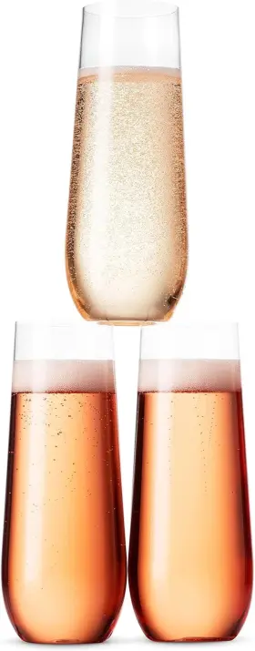 Msf948 Reli 50 Pack Plastic Champagne Flutes Disposable 9 Oz Clear