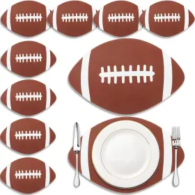 Oy-remerry-2769 Remerry 15 Inch Football Party Supplies 14.96 X 9.84 Inches Brown. White