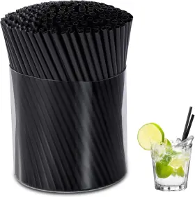 Renyih 744759241139 1000 Pcs Black Disposable Cocktail Short Straws - 5 Inch Length 0.16 Diam Renyih 744759241139 1000 Pcs Black Disposable Cocktail Short Straws - 5 Inch Length 0.16 Diam