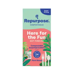 Repurpose Compostables 850006581238 Mpostable Assorted Utensils Disposable Silverware 144 Total Pieces 48 Forks S