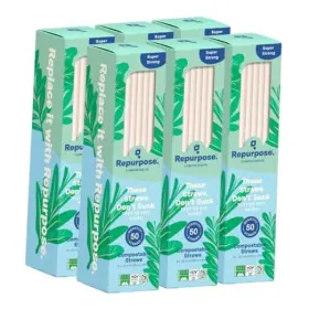 Repurpose Inc. 850006581276 Pha Straws 300 Count Bpa Free No Pfas Added Recyclable Packaging