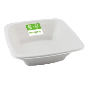 Rp-24sqb-npaw-50 Responsible Products 100% Compostable Square Serving Bowls 24 Oz Disposable