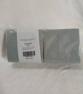 Restaurantware Rwa0080 New 2 Ply Gray Napkin 100ct Paper Cocktail Beverage Napkins 2-ply 8x8 Barware