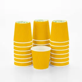 Rwa0277gd Restaurantware 4 Ounce Ripple Insulated Coffee Cups 500 Double Wall Corrugate