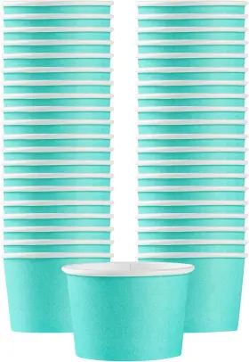 Rwa0776tq-50 Restaurantware Coppetta 4-ounce Dessert Cups 50 Disposable Ice 4 Oz Teal