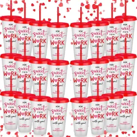 Xih-resurhang-1579 Resurhang 24 Pcs Valentines Day About 6.8 Inch In Height Clear Red