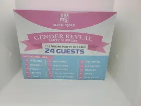21662953 Reveal Squad Gender Party Supplies Pack For 24 Guests New