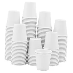 Rikkel Corp. 850002902495 3 Oz. - 300 Count White Small Paper Cups Disposable Mini
