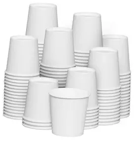 Cp-4oz-whc300 Rikkel Corp 4 Oz. - 300 Count White Small Paper Cups Disposable Mini Bathroom Mouthwash