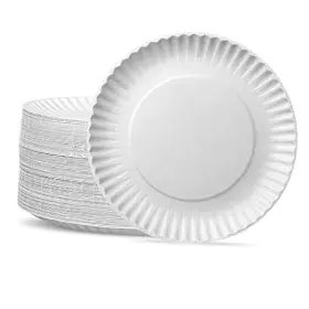 Cp-9wpp-200 Rikkel Corp. 9 Inch - 200 Count Uncoated White Paper Plates Disposable Party
