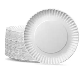 Cp-9wpp-500 Rikkel Corp. Uncoated White Paper Plates Dessert Disposable - 9 Inch 500 Count