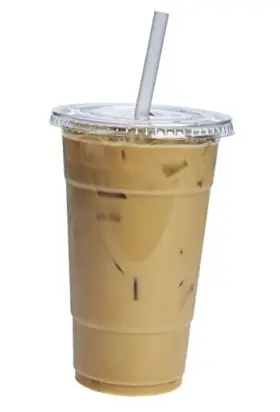 Pet-100s-24oz Rikkel Corp. Clear Plastic Cups With Flat Lids 24 Oz 100 Count Pack Of 1 Oz. -