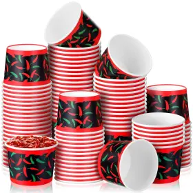 Oyh-rimcereal-174 Rimcereal 100 Pcs Chili Cook Off Tasting Cups Small Disposable Paper Bowls P