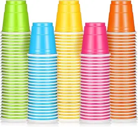 You-roshtia-2560 Roshtia 100 Pack 2 Oz Halloween Plastic Shot Cups Mini Multi Colors