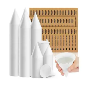You-roshtia-31345 Roshtia 9600 Pcs Paper Cone Cups Thicken Disposable