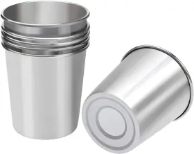 Rs0472 Ruisita Resinta 6 Pack 5 Oz Stainless Steel Cups Metal Oz/150ml Silver