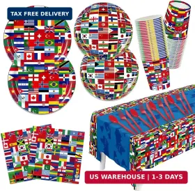 Sjb260012 Ruizhuo 141pcs World Cup Party Decorations 2026 Soccer Supplies Collect Internatio