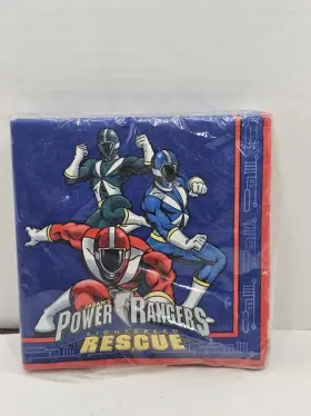 Saban Entertainment 073525135922 Power Rangers Light Speed Rescue 2000 Napkins 9 7/8 Inch Vintage Party