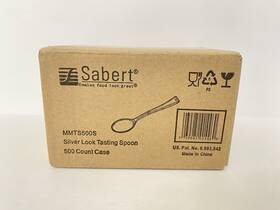 Sabert Mmts500s Silver Look Plastic Tasting Spoons Elegant Disposable Utensils