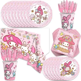 34535 Sacuoskdyu 141pcs Melody Parties Party Tableware Disposable Dinnerware Plates Cups