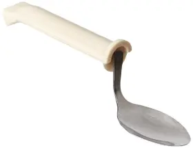 Sammons Preston 885914000267 Plastic Handle Swivel Teaspoon Adaptive Utensils 6 Inch Long