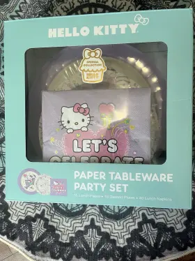 Sil-35040 Sanrio Hello Kitty Paper Party Tableware Set 72pcs Multicolor Cartoon