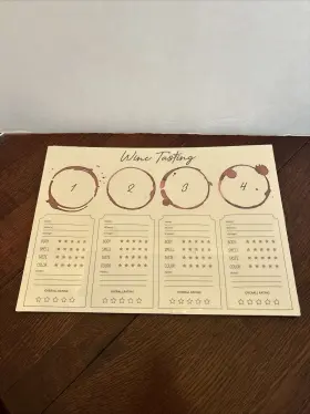 Santa Barbara Design Studio 886083705168 Vino 1948 Wine Tasting Placemats 24-count Paper