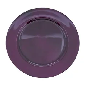 Ch001.eg13r Saro Charger Plates With Classic Design Set Of 4 Eggplant